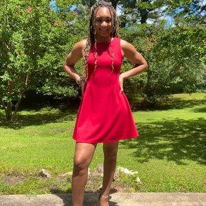 Medium Mini Red Skater Dress from Charlotte Russe